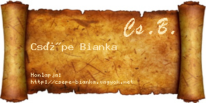 Csépe Bianka névjegykártya